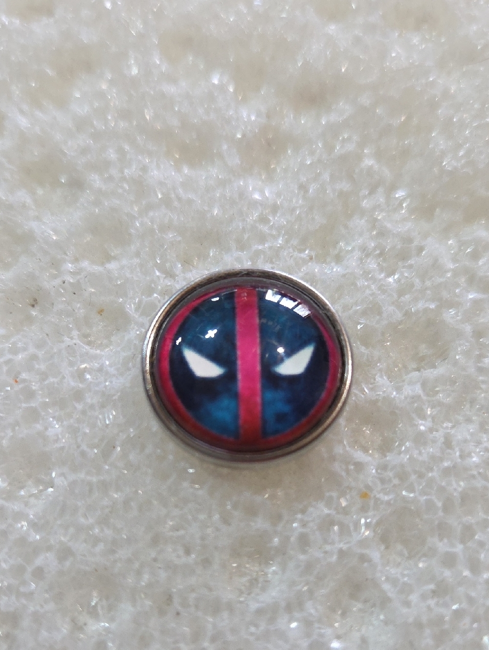 Deadpool Superhero Face Ginger Snap 18mm
